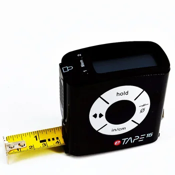 ETape16 Цифрова 5 М Рулетка От Неръждаема Стомана, LCD Цифрова Измервателна Лента За Измерване на Обиколката на Метричен Имперски Преминете Измервателна линия