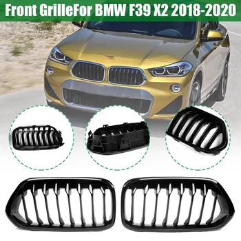 Черна решетка за бъбреците Предна Броня с една линия за-BMW F39 X2 M35I xDrive20d xDrive28i sDrive20i 2018-2020 Състезателни Решетки
