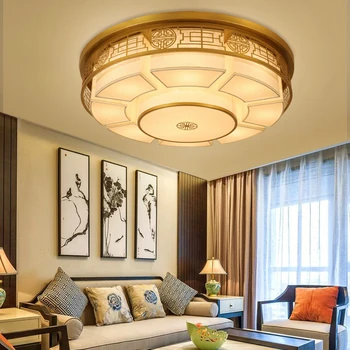 Нови Китайски плафониери през цялата iron арт класически античен лампа за спални модерен нов тип осветление на хола LU630196 ZL22