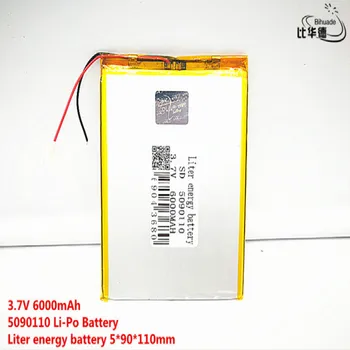 Литра енергиен батерия 3,7 В, 6000 mah 5090110 (полимерна литиево-йонна батерия) Литиево-йонна батерия за таблети 8 инча 9 10 инча